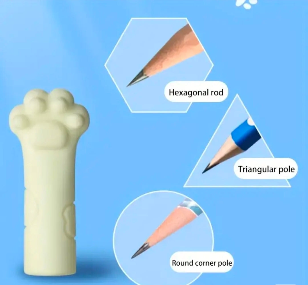 CUTE Pastel Cat Paw Pencil Cap ERASERS