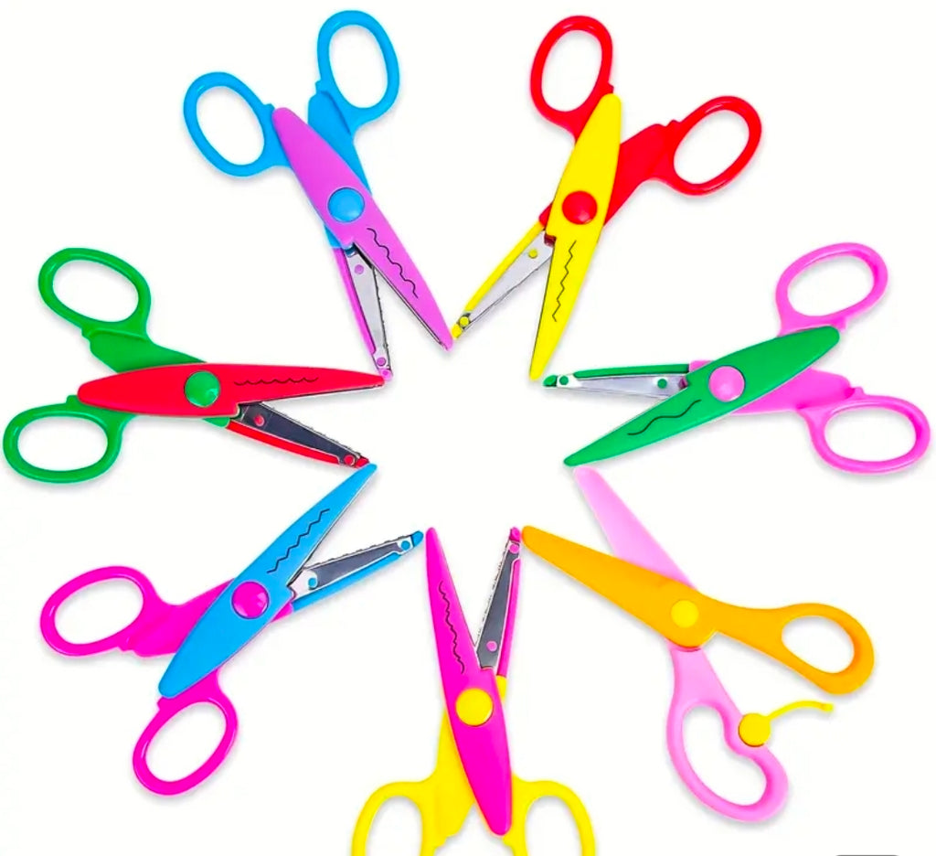 Colorful Craft Scissors for Scrapbooking & DIY Photo Albums