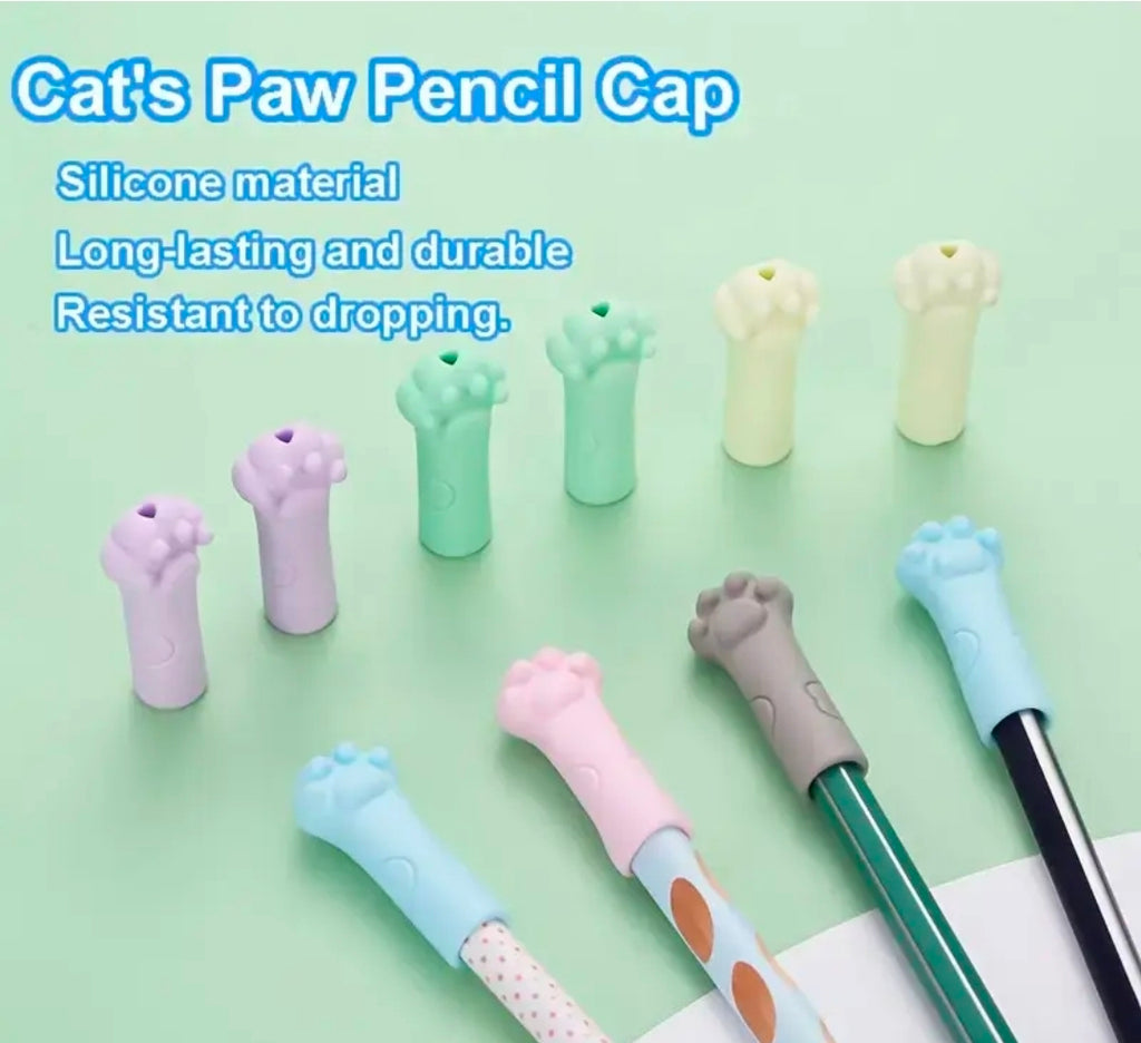 CUTE Pastel Cat Paw Pencil Cap ERASERS