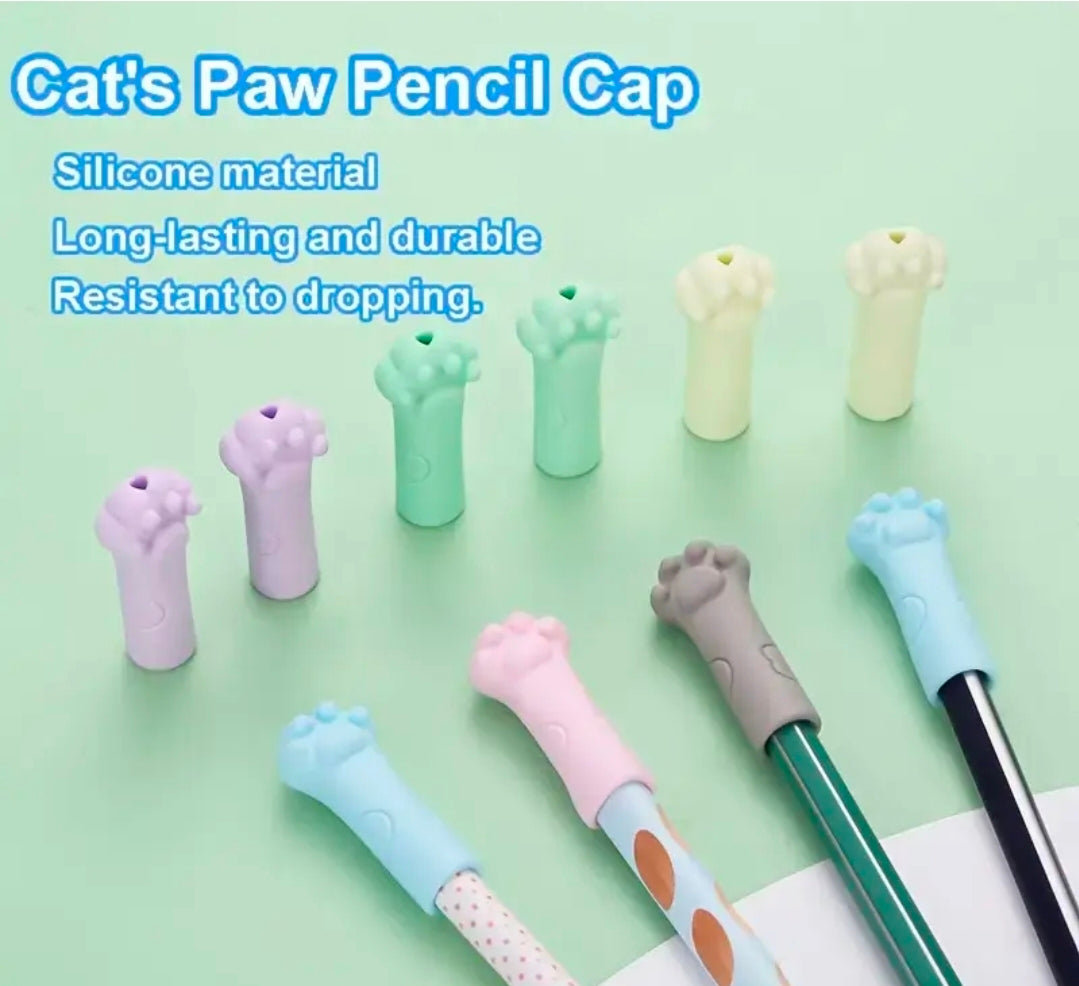 CUTE Pastel Cat Paw Pencil Cap ERASERS