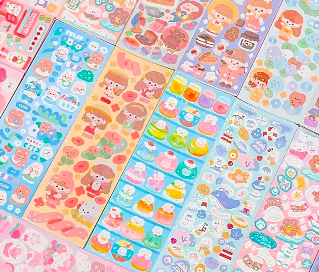20 Cute Random Style Sheets Sticker Set