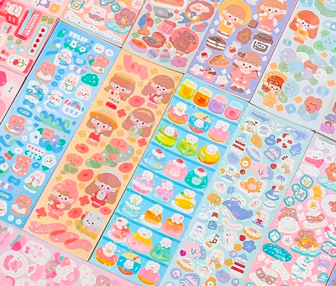 20 Cute Random Style Sheets Sticker Set