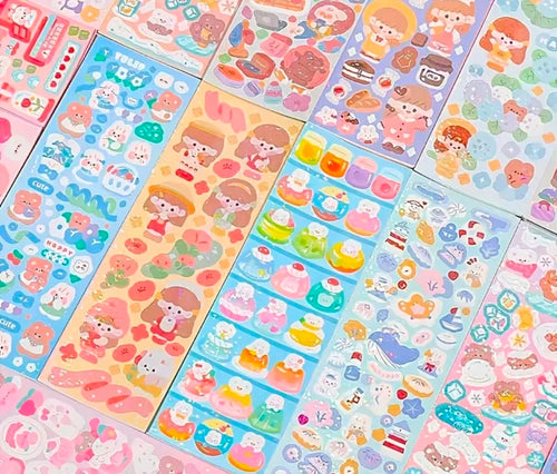 20 Cute Random Style Sheets Sticker Set